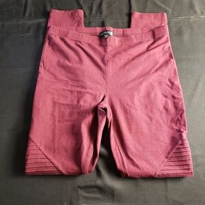 Cotton On Maroon Leggings Women’s Large‎
